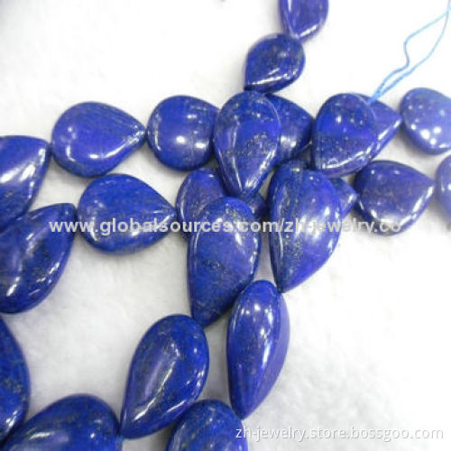 Lapis Flat Pear Beads, Measures 2 to 100mm